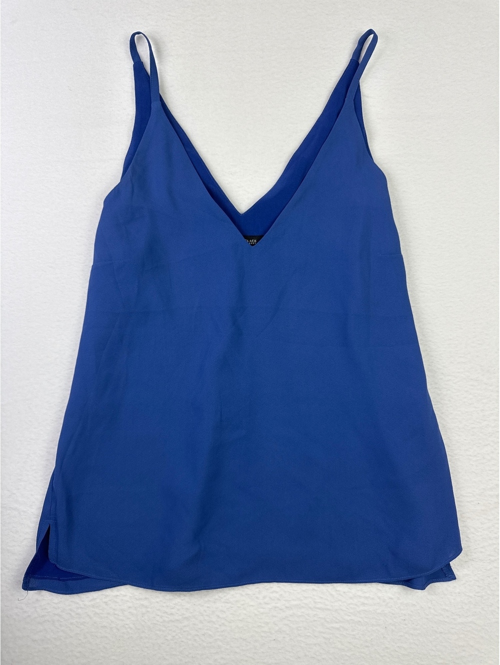 White House Black Market Blue Sleeveless V-Neck Top Medium